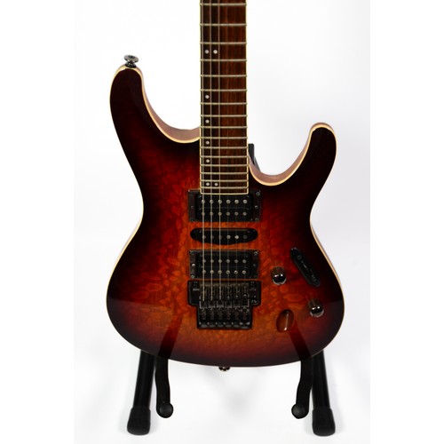 35 - IBANEZ PESTIGE SIX STRING ELECTRIC GUITAR, S6570SK-STB SUNSET BURST, F1712422, with tags, in branded... 