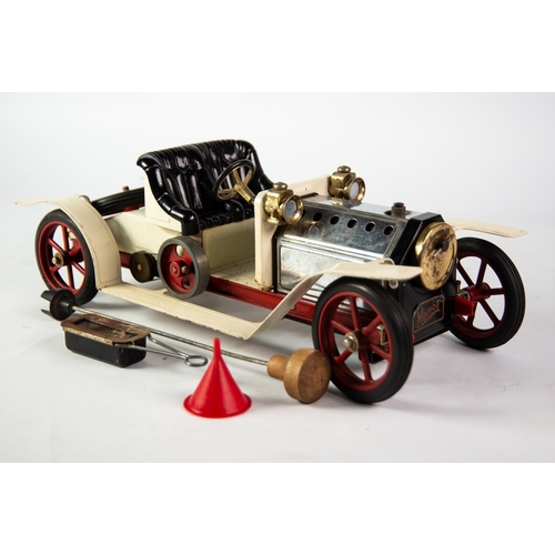 415 - MAMOD ROADSTER STEAM POWERED MODEL VINTAGE CAR, in used but good condition, with steering rod, spiri... 