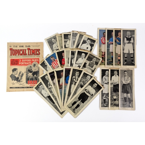 203 - 1938 TOPICAL TIMES AND 28 PANEL PORTRAITS of players of the 1930s