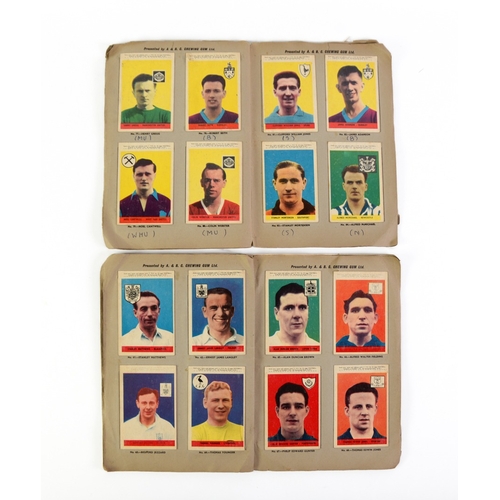 205 - TOP STARS, ALBUM OF FOOTBALLERS, A & BC Chewing Gum, 88 cards and album and cricket stars