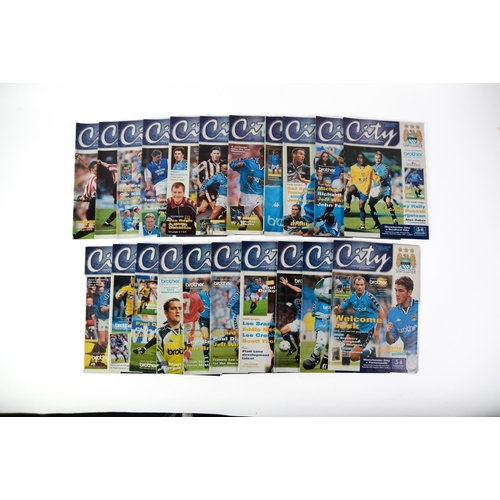 241 - FOOTBALL PROGRAMMES-22 MANCHESTER CITY HOME PROGRAMMES, 1997/98