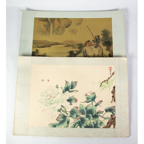 274 - SIXTEEN MODERN CHINESE PAINTED-ON-SILK PICTURES, of varying sizes (16)