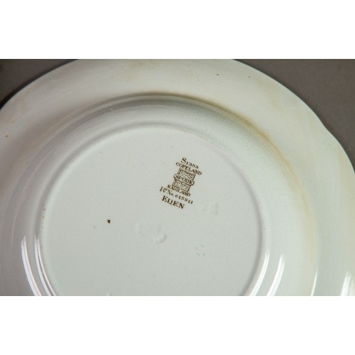 153 - FIFTY PIECE SPODE EDEN PATTERN PART DINNER SERVICE, comprising: 11 DINNER PLATES 7 SOUP PLATES 12 FR... 