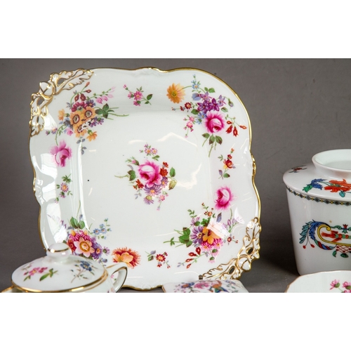 74 - SIX SMALL PIECES OF MODERN ROYAL CROWN DERBY ‘DERBY POSIES’ CHINA’ including a TWO HANDLED LOZENGE S... 