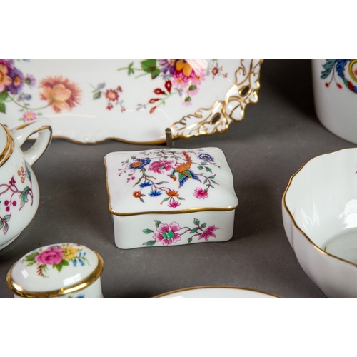 74 - SIX SMALL PIECES OF MODERN ROYAL CROWN DERBY ‘DERBY POSIES’ CHINA’ including a TWO HANDLED LOZENGE S... 