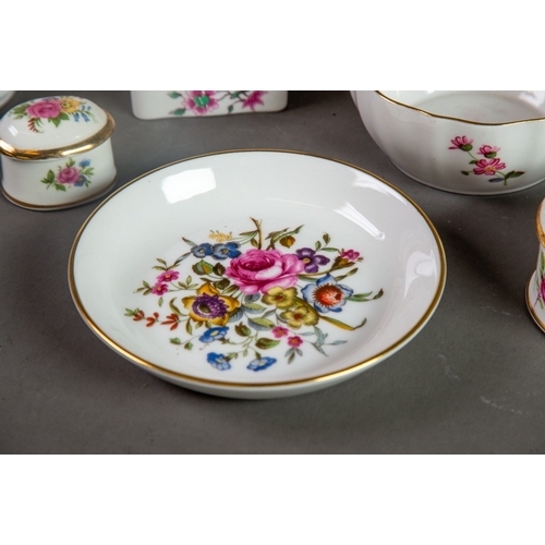 74 - SIX SMALL PIECES OF MODERN ROYAL CROWN DERBY ‘DERBY POSIES’ CHINA’ including a TWO HANDLED LOZENGE S... 