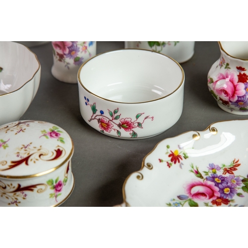 74 - SIX SMALL PIECES OF MODERN ROYAL CROWN DERBY ‘DERBY POSIES’ CHINA’ including a TWO HANDLED LOZENGE S... 