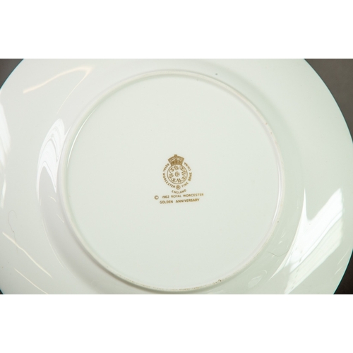 109 - SIXTY FIVE PIECE ROYAL WORCESTER ‘GOLDEN ANNIVERSARY’ CHINA PART DINNER AND TEA SERVICE, comprising:... 