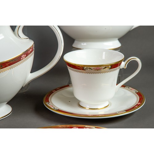 67 - FIFTY NINE PIECE ROYAL DOULTON SANDON PATTERN CHINA DINNER SERVICE FOR EIGHT PERSONS, comprising: DI... 