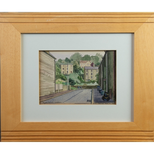 71 - WALTER KERSHAW (b.1940) WATERCOLOUR 'Regent Street in Walsden' Signed & dated September 2008 low... 