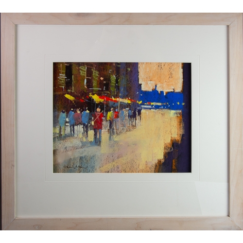 178 - TONY ALLAIN (1949)PASTELProcessional figuresIndistinctly signed11 ¼” x 14” (28.6cm x 35.6cm)... 