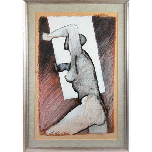 76 - GEOFFREY KEY (1941) MIXED MEDIA ON PAPER‘Window’ Signed and dated (19)78, titled to label verso The ... 