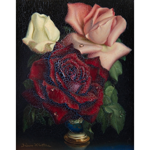 170 - TCHAIKOVSKY (TWENTIETH CENTURY) OIL ON BOARD‘Orchid’ Signed, tilted to label verso 9 ¼” x 7 ¼” (23.5... 