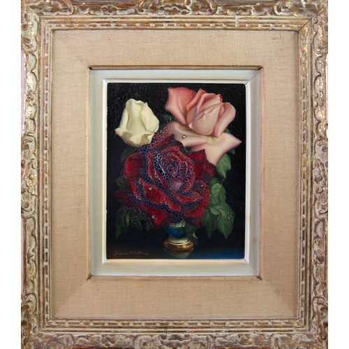 170 - TCHAIKOVSKY (TWENTIETH CENTURY) OIL ON BOARD‘Orchid’ Signed, tilted to label verso 9 ¼” x 7 ¼” (23.5... 