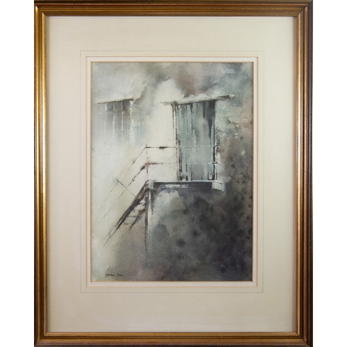 15 - GORDON DALE (TWENTIETH/ TWENTY FIRST CENTURY)WATERCOLOUR‘Mill Door’ Signed, titled to artist label v... 