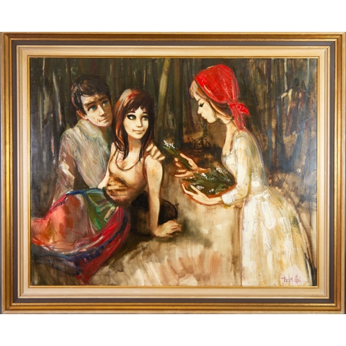 179 - UNATTRIBUTED (EUROPEAN SCHOOL)OIL ON CANVAS Lucky Heather Seller Indistinctly signed 28 ½” x 36” (72... 