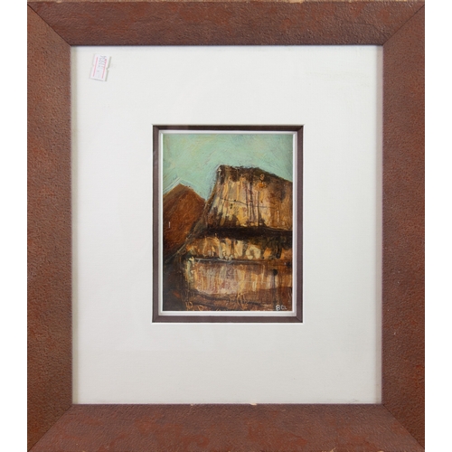 7 - DAVID BEZ (1966) MIXED MEDIA ‘The Cliffs II’ Signed, titled verso and numbered 145.1236” x 4 ¼” (15.... 