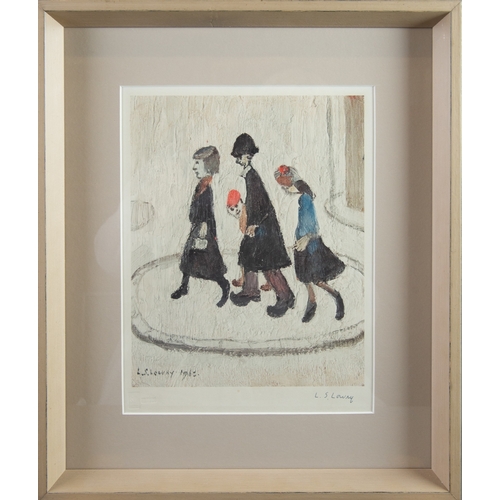 86 - L.S. LOWRY (1887 - 1976)ARTIST SIGNED LIMITED EDITION COLOUR PRINT ‘The Family’, from an edition of ... 