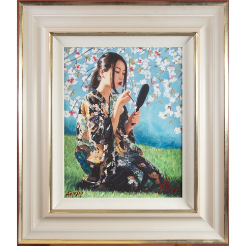 200 - FABIAN PEREZ (1967) SIGNED LIMITED EDITION ARTIST PROOF COLOUR PRINT‘Geisha with White Flowers II’ (... 