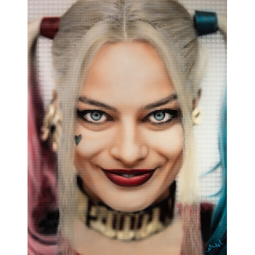 212 - NICK HOLDSWORTH (MODERN) MIXED DIGITAL MEDIA ON BOARD ‘Harley Quinn IV’ Signed, titled to gallery la... 