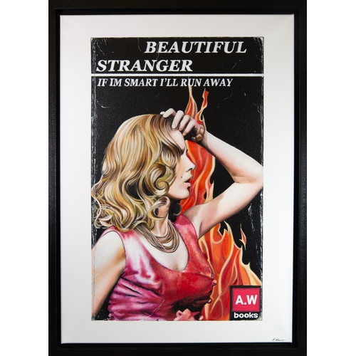 195 - ALEX WEAVER (MODERN) MIXED MEDIA ON CANVAS ‘Beautiful Stranger’ Signed, titled to gallery label vers... 