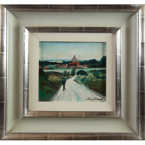 175 - WILLIAM RALPH TURNER (1920-2013) OIL ON BOARD‘Cheshire Village’ Signed, titled and dated 1988 to lab... 