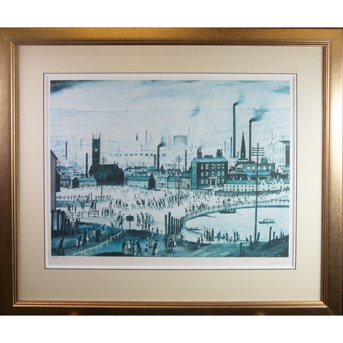 87 - L.S. LOWRY (1887 - 1976) ARTIST SIGNED LIMITED EDITION COLOUR PRINT An Industrial Town Signed and nu... 