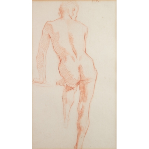 181 - PIERRE ADOLPHE VALETTE (1876-1942)SANGUINE CRAYONNude male study from the back facing dexter Dated 1... 