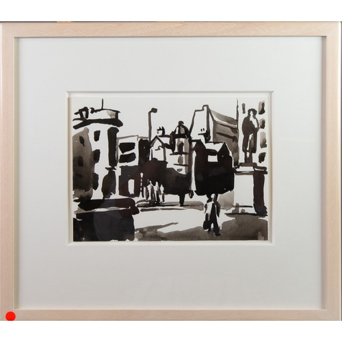 164 - LIAM SPENCER (b.1964) MONOCHROME INK SKETCH Albert Square, ManchesterSigned titled and dated 2007 ve... 