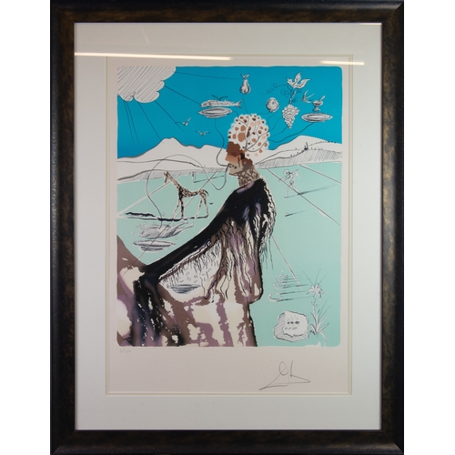 17 - SALVADOR DALI (SP. 1904-1989) LIMITED EDITION COLOUR LITHOGRAPH ‘Earth Goddess’ or ‘Le Restaurateur’... 