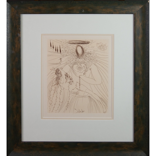 18 - SALVADOR DALI (SP. 1904-1989)MONOCHROME ETCHING‘To Ev’ry Captive Soul’ or ‘A toute âme éprise’Signed... 