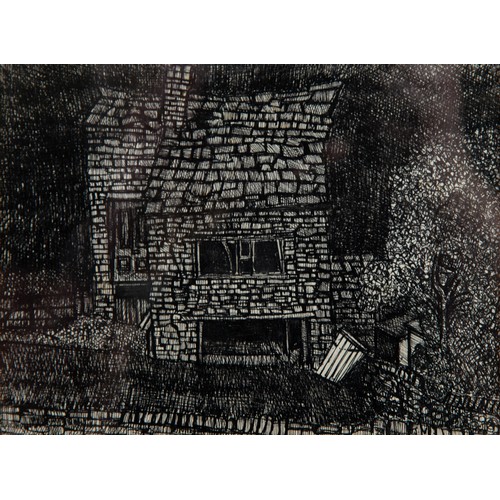 184 - JOHN A VIRTUE (1947) PEN AND INK Derelict HouseSigned with initials4 ½” x 6” (11.4cm x 15.2cm)PLEASE... 