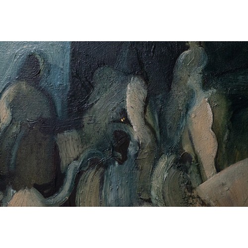 72 - GEOFFREY KEY (1941)OIL ON CANVAS‘The Oracle’ Signed and dated (19)68, titled to label verso24” x 32”... 