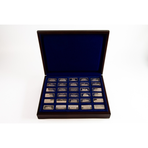 483 - CASED SET OF THIRTY 1ozt INGOTS OF HALLMARKED SILVER ISSUED BY THE BIRMINGHAM MINT TO COMMEMORATE 15... 