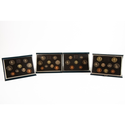 80 - FOUR ROYAL MINT UNITED KINGDOM PROOF COIN SETS, for years 1991 (lacks certificate), 1989, 1992 x 2 w... 