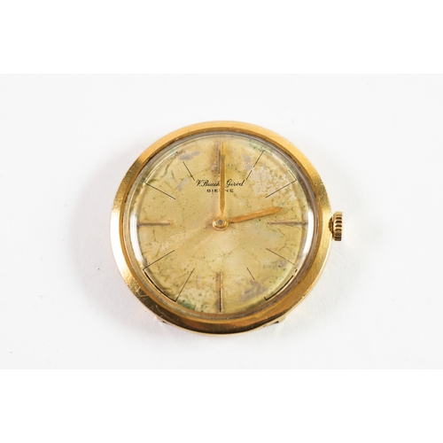 24 - GENT'S BEUCHE GIROD, BIENNE, SWISSS 18ct GOLD WRISTWATCH wiht 17 jewels movement, circular silvered ... 