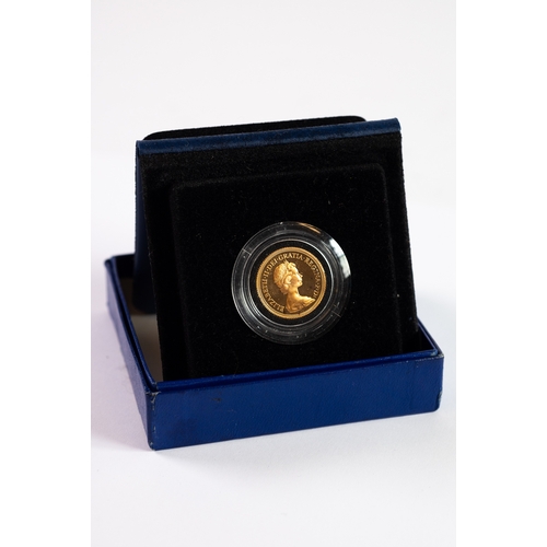 74 - QUEEN ELIZABETH II 1979 BRILLIANT UNCIRCULATED GOLD SOVEREIGN, encapsulated and in Royal Mint blue p... 