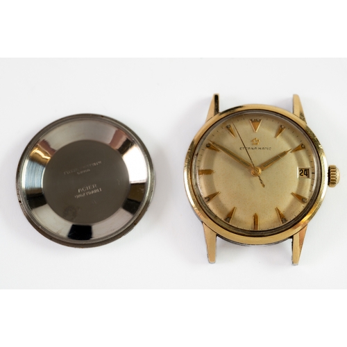 31 - VINTAGE ETERNA WATCH CO (SWISS) ETERNA-MATIC GOLD PLATED AND STAINLESS STEEL CASED SELF-WINDING GENT... 