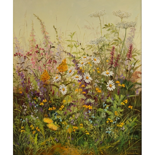 217 - GOTTWALD HEINEN (1938) OIL ON CANVAS Summer FlowersSigned 23 ½” x 19 ½” (59.6cm x 49.5cm)... 
