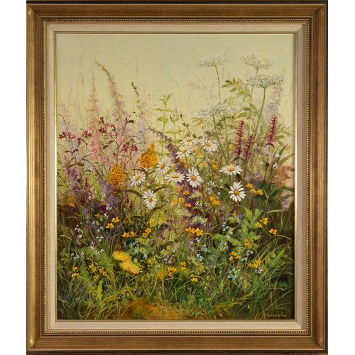 217 - GOTTWALD HEINEN (1938) OIL ON CANVAS Summer FlowersSigned 23 ½” x 19 ½” (59.6cm x 49.5cm)... 