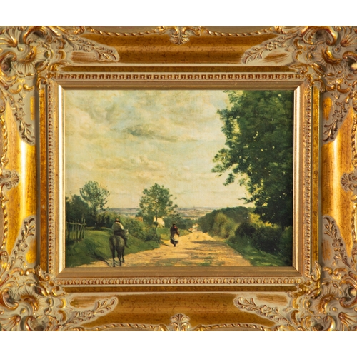 219 - J PONLAN (TWENTIETH/ TWENTY FIRST CENTURY)OIL ON BOARD Landscape with hills in the distanceSigned 14... 