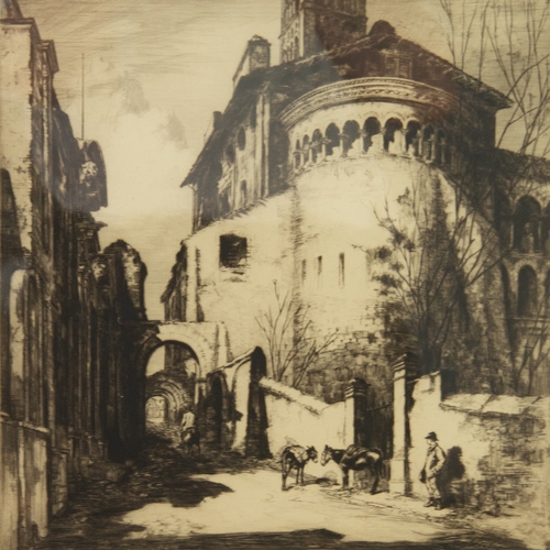 299 - SIDNEY TUSHINGHAM A R E (1884) ETCHING An Italian Townscape Signed in pencil in the margin, indistin... 