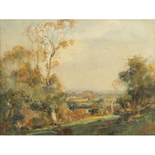 241 - ALBERT ERNEST BROCKBANK R B A (b.1862)WATERCOLOURS, A PAIR Landscapes Signed lower left and lower ri... 