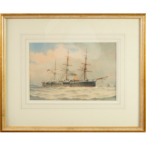 258 - H B (LATE NIETEENTH CENTURY)PAIR OF WATERCOLOURS‘H M S GALATEA’‘H M S IRON DUKE’ Signed with initial... 