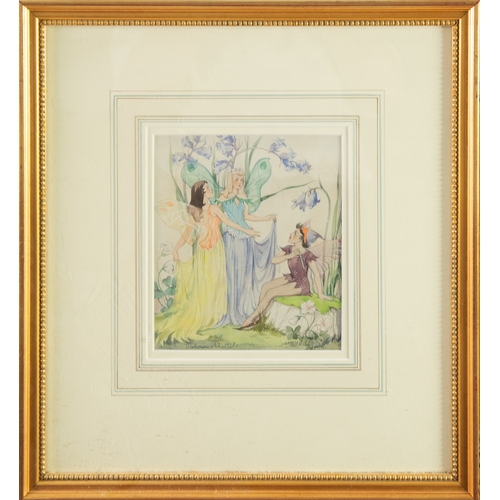 261 - PATIENCE ARNOLD (1901-1992) WATERCOLOUR Fairies Signed, presentation inscription verso, unsigned, da... 