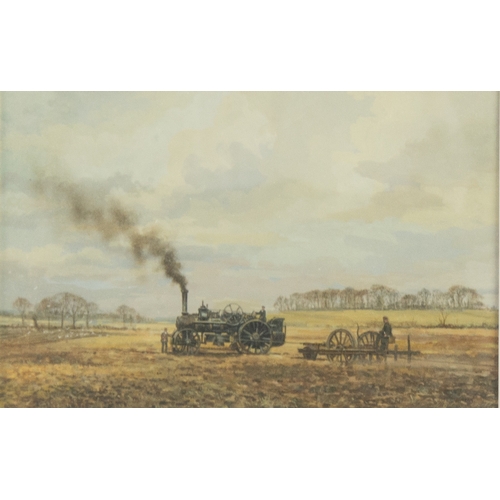 253 - JOHN LEWIS CHAPMAN (1949) PAIR OF WATERCOLOURSTraction engines at work on the farm Signed 6 ½” x 9 ¾... 