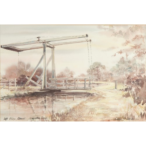 273 - SHEILA M WEBSTER (TWENTIETH CENTURY)FIVE WATERCOLOURS‘Lift Bridge, Whixall, Llangollen Canal’, 1983 ... 