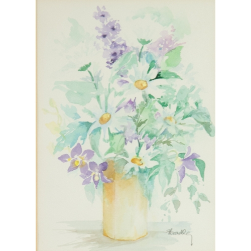 276 - SISTER ELIZABETH BRADLEY (1916) PAIR OF WATERCOLOURSFlowers in vases Signed, supplied with artist si... 