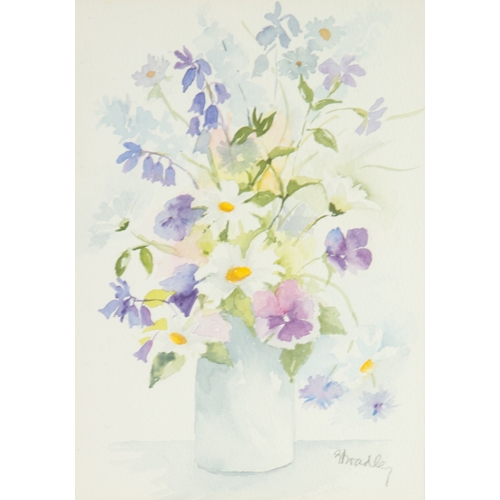 276 - SISTER ELIZABETH BRADLEY (1916) PAIR OF WATERCOLOURSFlowers in vases Signed, supplied with artist si... 