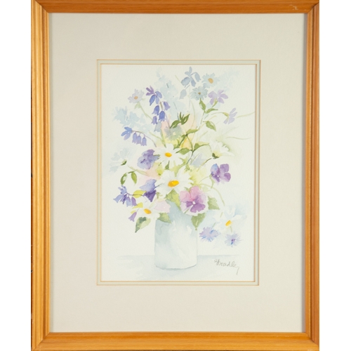 276 - SISTER ELIZABETH BRADLEY (1916) PAIR OF WATERCOLOURSFlowers in vases Signed, supplied with artist si... 